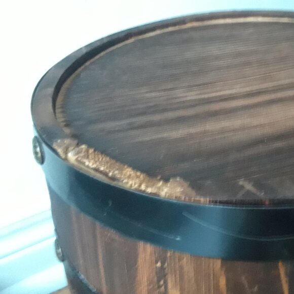 Wooden Whiskey/Wine Barrel For Bar Or Home Decor - Picture 5 of 10